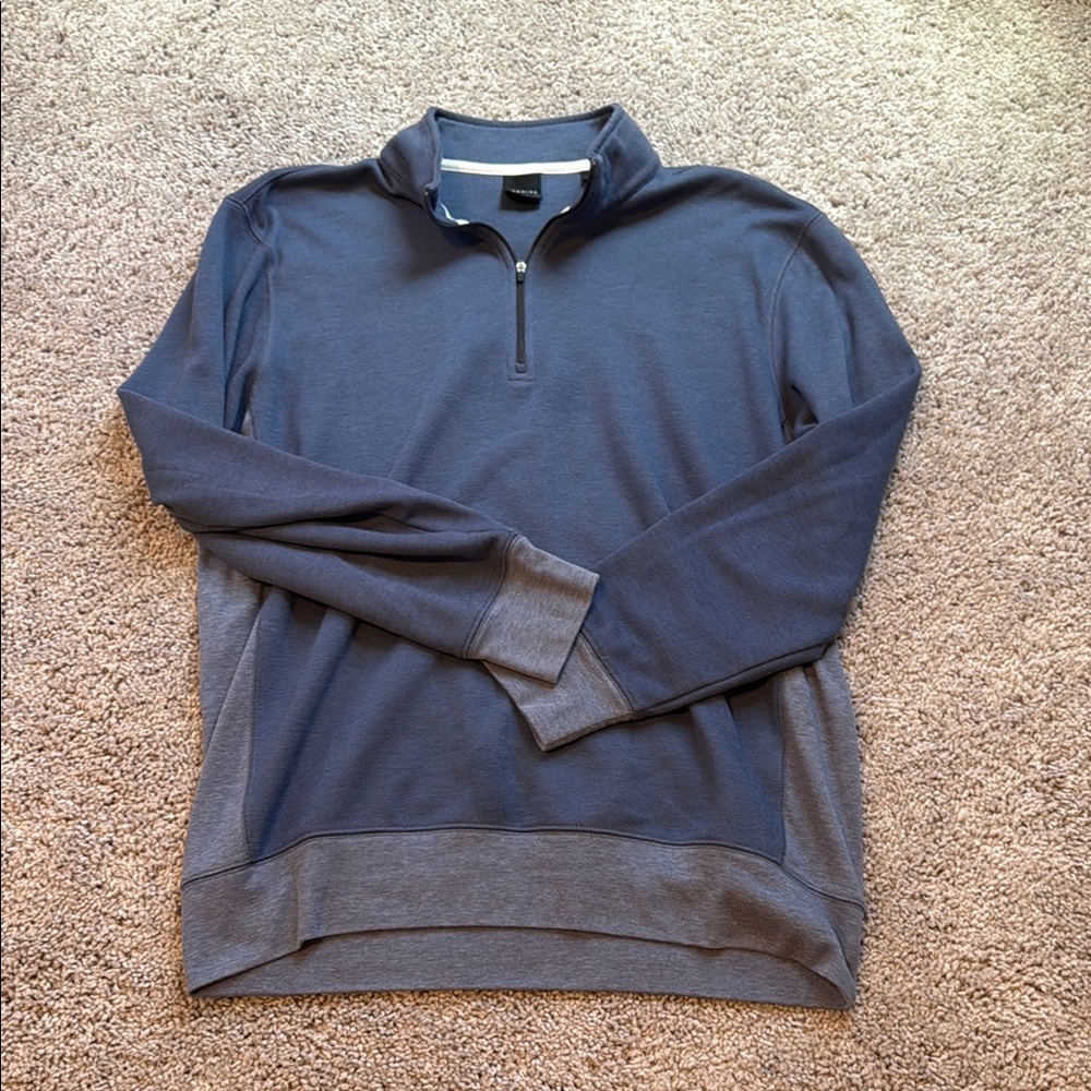 Men's Navy Zip-Up Sweater